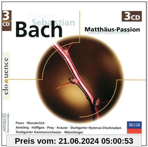 Matthäus-Passion (Ga) (Eloquence) von Fritz Wunderlich