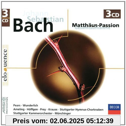 Matthäus-Passion (Ga) (Eloquence) von Fritz Wunderlich