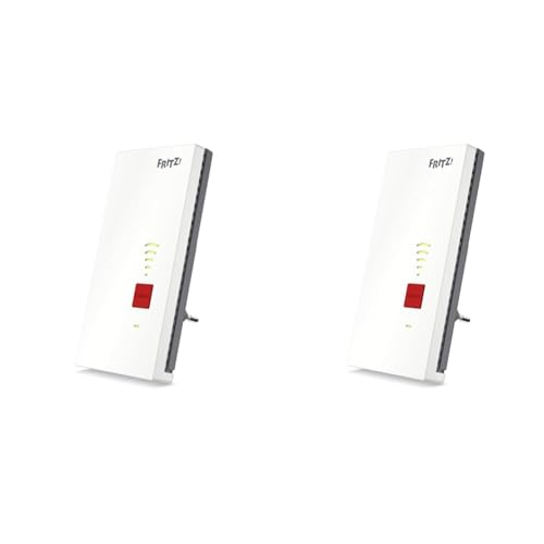 AVM FRITZ!Repeater 2400 International WiFi AC+N Repeater Extender Dual Band & FRITZ!WLAN Mesh Repeater 2400(Dual-WLAN AC + N bis zu 1.733 MBit/s + 600 MBit/s, 1x Gigabit-LAN, deutschsprachige Version) von Fritz