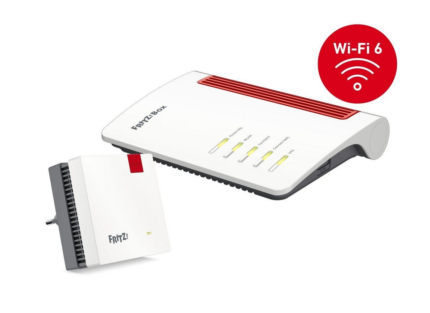 Fritz! 7530 AX + 1200 AX Kombi Set Repeater + WLAN-Router Fritz! 7530 AX + 1200 AX Kombi Set Repeater + WLAN-Router von Fritz!