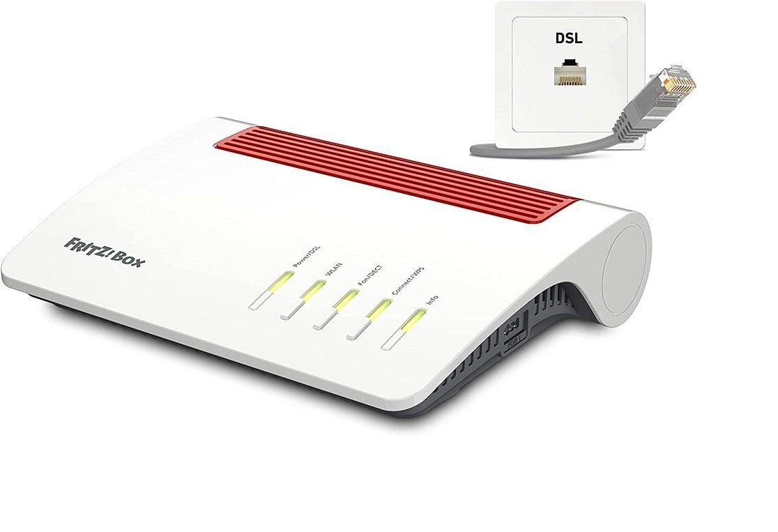 Fritz! AVM FRITZ!Box 7590 AX WLAN-Router DSL Modem Wifi 6 WLAN-Router, Wireless Router, ADSL, VDSL von Fritz!