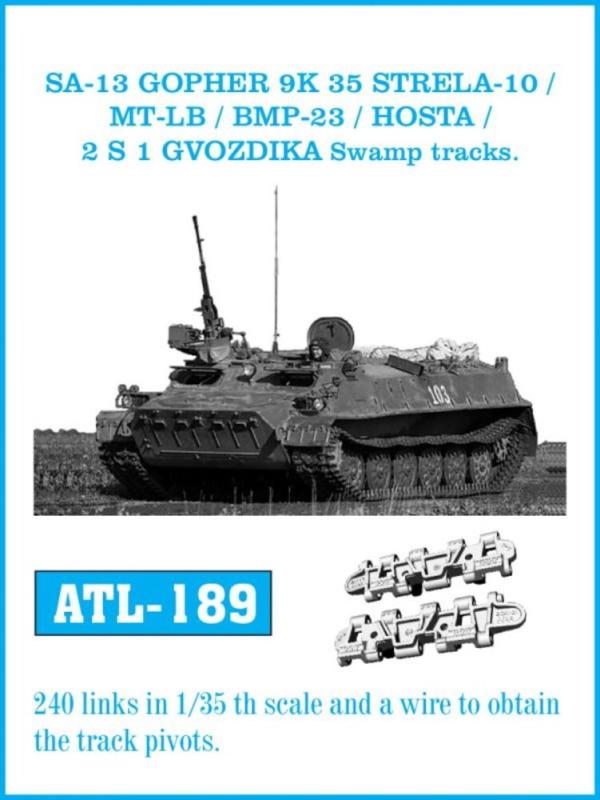 SA-13 GOPHER 9 K 35 STRELA-10 / MT-LB / BMP-23 / HOSTA / 2 S 1 GVODZIKA Swamp tracks. SA-13 GOPHER 9 K 35 STRELA-10 / MT-LB / BMP-23 / HOSTA / 2 S 1 GVODZIKA Swamp tracks. von Friulmodel
