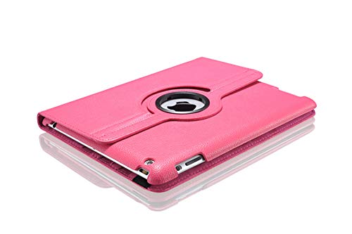 Frmarche Schutzhülle für 2017/2018 iPad (9.7) Deluxe 360 Grad Smart Schutzhülle aus Kunstleder Rosa von Frmarche