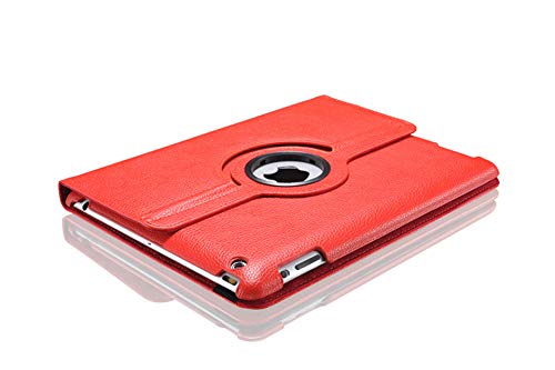 Frmarche Schutzhülle für 2017/2018 iPad (9.7) Deluxe 360 Grad Smart Schutzhülle aus Kunstleder rot von Frmarche