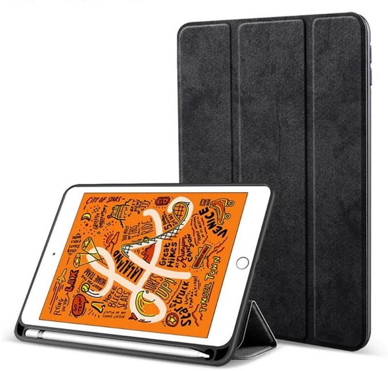 Kevin Frotscher (FroShop) Tablet-Hülle Schutzhülle für Apple iPad 10.2" 7/8/9 Generation (2021/2020/2019), Wake UP Sleep Smart Cover Tasche - SCHWARZ MARMOR inkl. Stifthalter von Kevin Frotscher (FroShop)