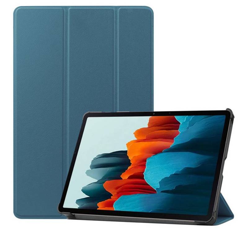 Kevin Frotscher (FroShop) Tablet-Hülle Schutzhülle für Samsung Galaxy Tab S9 FE Plus 12.4" / S9 Plus 12.4" Tab S10 Plus 12.4" 2024, 2023 Tasche Etui Wake Up / Sleep Smart Cover - Farbe MARINE GRÜN von Kevin Frotscher (FroShop)