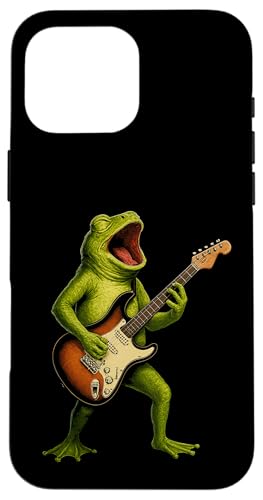 Frosch E-Gitarre Musikliebhaber Gitarristen Jungen Mädchen Hülle für iPhone 16 Pro Max Frosch E-Gitarre Musikliebhaber Gitarristen Jungen Mädchen Hülle für iPhone 16 Pro Max von FrogAxis1