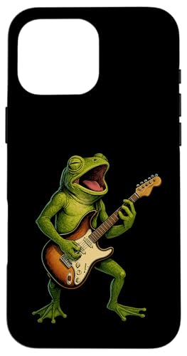 Frosch E-Gitarre Musikliebhaber Gitarristen Jungen Mädchen Hülle für iPhone 16 Pro Max Frosch E-Gitarre Musikliebhaber Gitarristen Jungen Mädchen Hülle für iPhone 16 Pro Max von FrogAxis1