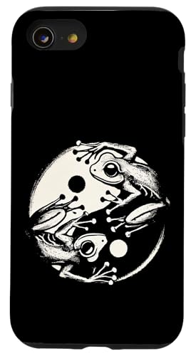 Frosch Yin Yang Yoga Pinsel Kunst Jungen Mädchen Kinder Hülle für iPhone SE (2020) / 7 / 8 von FrogAxis1