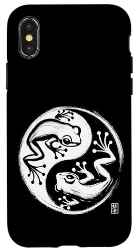 Frosch Yin Yang Yoga Pinsel Kunst Jungen Mädchen Kinder Hülle für iPhone X/XS Frosch Yin Yang Yoga Pinsel Kunst Jungen Mädchen Kinder Hülle für iPhone X/XS von FrogAxis1