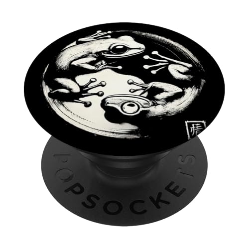 Frosch Yoga Yin Yang Pinsel Kunst Jungen Mädchen Kinder PopSockets Klebender PopGrip Frosch Yoga Yin Yang Pinsel Kunst Jungen Mädchen Kinder PopSockets Klebender PopGrip von FrogAxis1