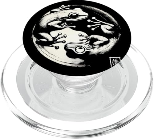 Frosch Yoga Yin Yang Pinsel Kunst Jungen Mädchen Kinder PopSockets PopGrip für MagSafe Frosch Yoga Yin Yang Pinsel Kunst Jungen Mädchen Kinder PopSockets PopGrip für MagSafe von FrogAxis1