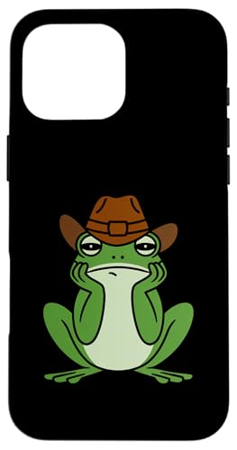 Niedlicher Cowboyhut Frosch Zoo Tierliebhaber Jungen Mädchen Kinder Hülle für iPhone 16 Pro Max von FrogAxis1