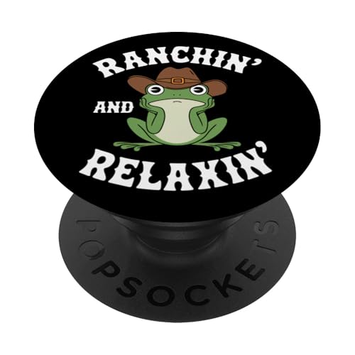 Niedlicher Frosch Ranchin Relaxing Cowboyhut Jungen Mädchen Kinder PopSockets Klebender PopGrip Niedlicher Frosch Ranchin Relaxing Cowboyhut Jungen Mädchen Kinder PopSockets Klebender PopGrip von FrogAxis1