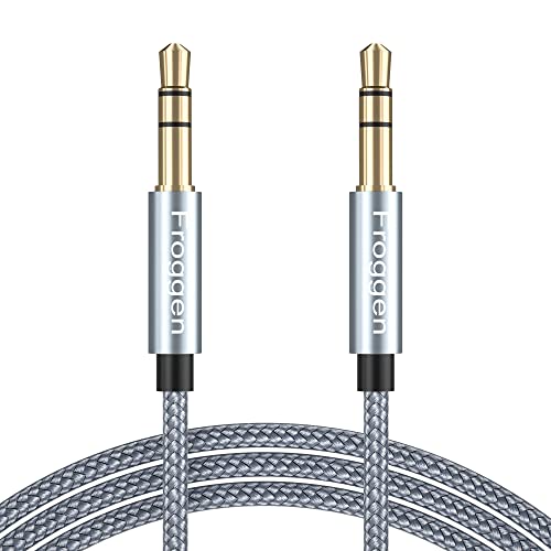 Froggen Aux Kabel 3.5mm Audio Kabel, Stereo Audiokabel Nylon Mantel 24K vergoldete Stecker 3.5mm Klinke auf Klinke Audio Kabel Klinkenkabel kompatibel mit Auto, Kopfhörer, Lautsprecher, TV usw. von Froggen