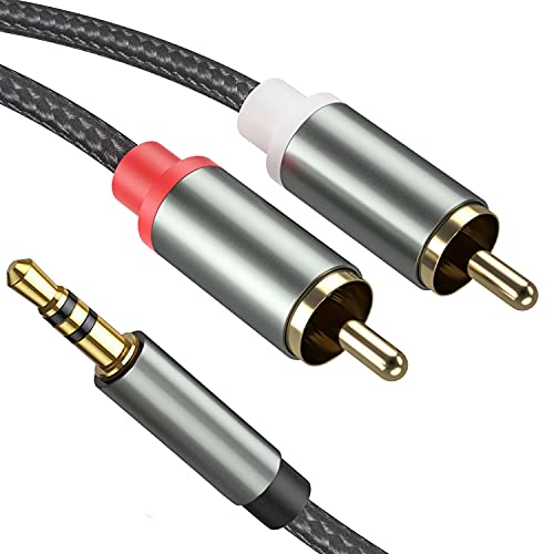 Froggen Cinch Kabel Cinch auf Klinke, Audio Aux 3,5mm Klinke zu 2 Chinch RCA Y für MP3, Tablets, Stereoempfänger, Auto, Lautsprecher, HDTV usw von Froggen