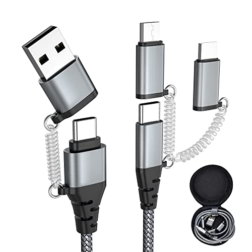 Multi USB Kabel, 60W USB C auf USB C Kabel Universal ladekabel USB A/USB C auf USB C/Lightning/Mikro USB Datensynchronisierung unterstützen für iPhone Laptop Tablet Samsung Galaxy Huawei von Froggen