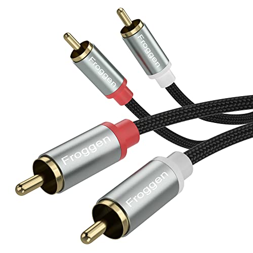 RCA Audio Cable 2 plug to 2 plug 1.3 m for Amplifiers, HiFi Systems, Heimkinosystemen, Subwoofern von Froggen