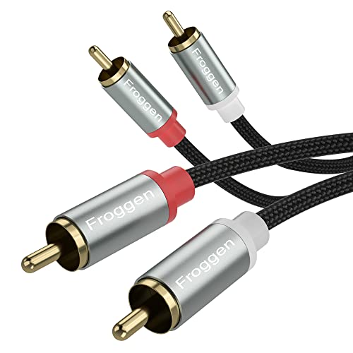 RCA Audio Cable 2 plug to 2 plug 2.15 m for Amplifiers, HiFi Systems, Heimkinosystemen, Subwoofern von Froggen