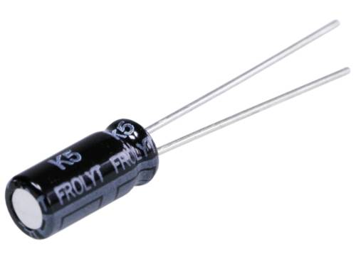 Frolyt E-RF3016 Elektrolyt-Kondensator radial bedrahtet 2.5mm 1 µF 63V 20% (Ø x L) 5.5mm x 12mm von Frolyt