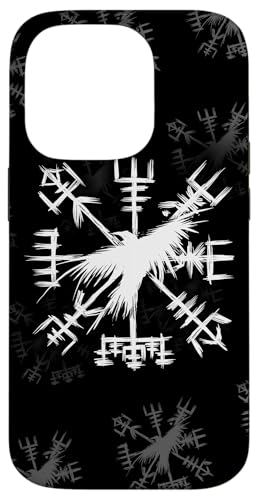 Hülle für iPhone 14 Pro Wikinger-Symbol - Vegvisir mit Rabe - Wikingerkompass von From Battle To Valhalla - The Viking Way