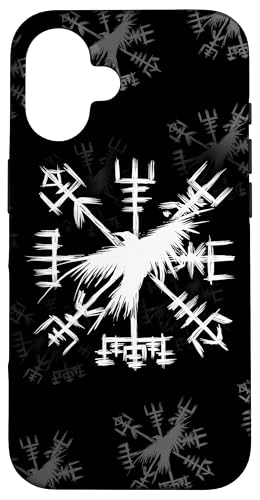 Hülle für iPhone 16 Wikinger-Symbol - Vegvisir mit Rabe - Wikingerkompass Hülle für iPhone 16 Wikinger-Symbol - Vegvisir mit Rabe - Wikingerkompass von From Battle To Valhalla - The Viking Way