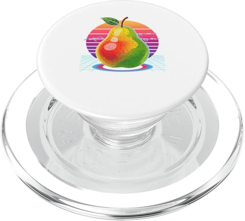 Retro Birne Frucht Birnen PopSockets PopGrip für MagSafe Retro Birne Frucht Birnen PopSockets PopGrip für MagSafe von Fruits Fruit Lover Gifts