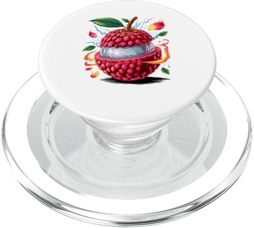 Retro Litschi Litschis PopSockets PopGrip für MagSafe Retro Litschi Litschis PopSockets PopGrip für MagSafe von Fruits Fruit Lover Gifts