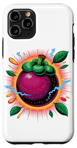 Retro Mangostan Mangostanen Hülle für iPhone 11 Pro von Fruits Fruit Lover Gifts