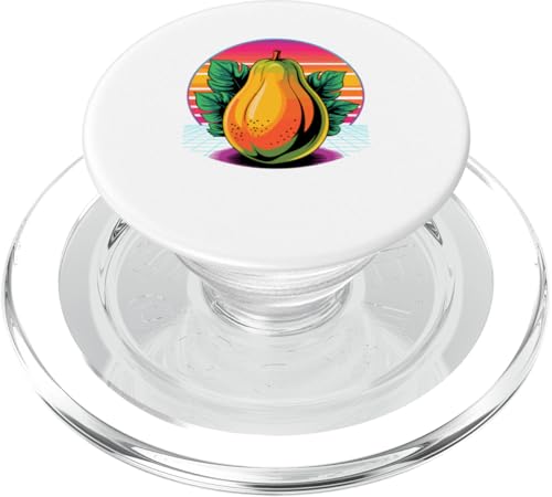 Retro Papaya Papayas PopSockets PopGrip für MagSafe Retro Papaya Papayas PopSockets PopGrip für MagSafe von Fruits Fruit Lover Gifts