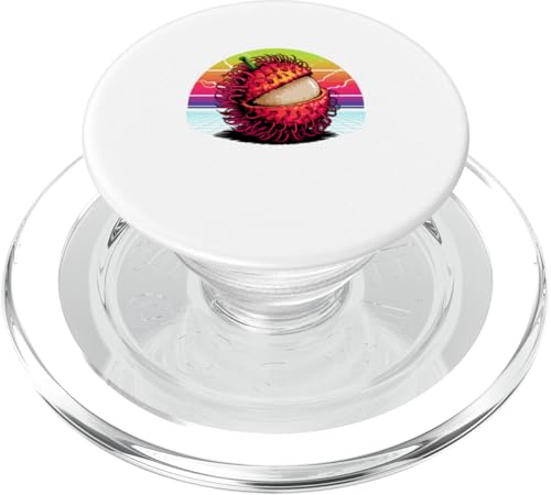 Retro Rambutan Rambutans PopSockets PopGrip für MagSafe Retro Rambutan Rambutans PopSockets PopGrip für MagSafe von Fruits Fruit Lover Gifts