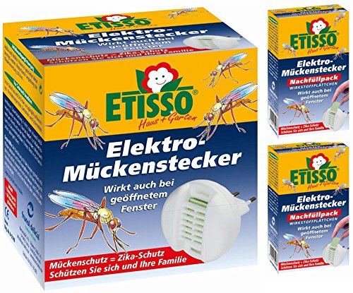 Delicia® 0726-770-1 Elektro-Mückenstecker (inkl. 20 Plättchen) + 40 Nachfüllplättchen von Frunol