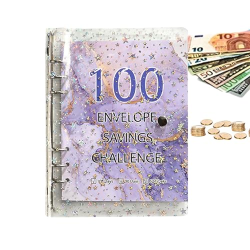 Fruusv Envelope Savings Challenge Book, 5 Budget Binder, Easy and Fun Way to Save 5.050 Dollar for Budgeting Planner, Home, School von Fruusv