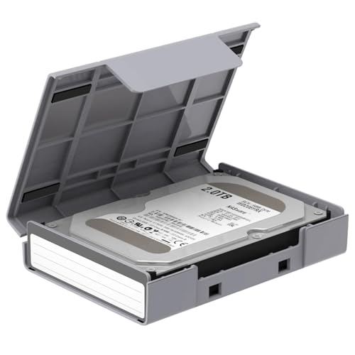 HDD Storage Box Suitcase for Hard Drives, Dust-Proof HDD Case for SSD and HDD, Protective Drive Storage Hard Drive Bags, Hard Drive Case with Stand for Protection, Portable Hard Drive Storage Box, von Fruusv