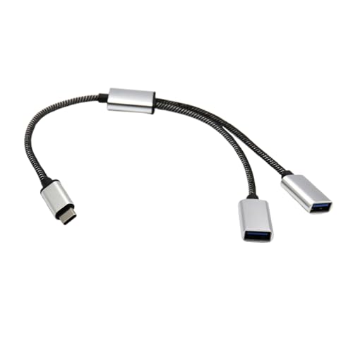 USB-Splitter, 2-in-1-Adapter-Daten-Ladekabel, tragbares Expander-Dock, kompatibel mit Kameratastatur, ideal für Büros, Reisen, PC, Desktop, Laptop-Setup, 33 cm (13 Zoll) von Fruusv