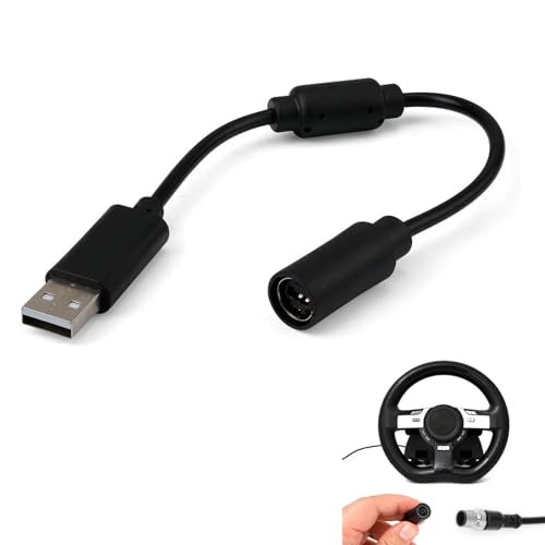 USB-Kabel für Microsoft Xbox 360, PC-Gamepad-Controller-Adapter (schwarz) von Frypay