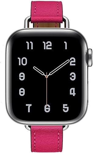Fsavlroy Slim Lederarmband,Kompatibel mit Apple Watch 38mm 40mm 41mm 42mm(Series 10) Armband,Leder Damen Ersatzband für iWatch Series Ultra 2/Ultra 10/9/8/7/6/5/4/3/2/1,SE - Rosa Fsavlroy Slim Lederarmband,Kompatibel mit Apple Watch 38mm 40mm 41mm 42mm(Series 10) Armband,Leder Damen Ersatzband für iWatch Series Ultra 2/Ultra 10/9/8/7/6/5/4/3/2/1,SE - Rosa von Fsavlroy