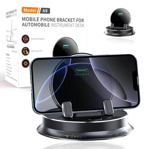 Fsioek Deloyye Handyhalterung Auto, Multifunktionaler Handyhalter, Deloyye Handy Halterung mit 360° Drehung und Automatischer Klemmung (Schwarz) von Fsioek