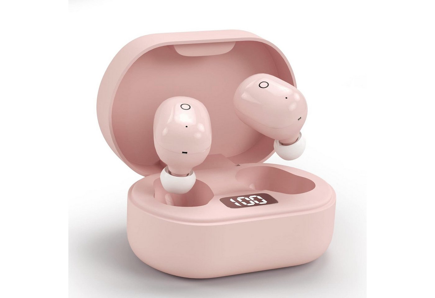 Fsjun Kabellos Bluetooth 5.0 Stereo-Sound-Rauschunterdrückung In-Ear-Kopfhörer (Kabellose Ohrhörer mit Rauschunterdrückung für ein ungestörtes Hörerlebnis unterwegs., Smart Touch Control Sport schweißfeste mit tragbarer Ladehülle) von Fsjun