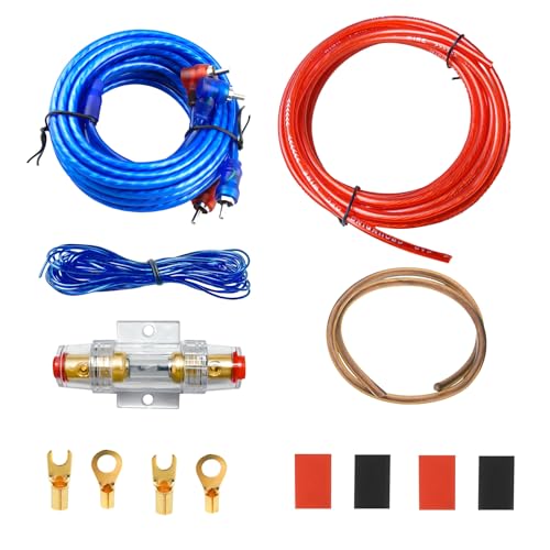 Ftrule Auto Verstärker Kabel Set, Verstärker Endstufe Kabel, Kfz Verstärker Kabelsatz, 10GA Subwoofer Kabel Set, Car Audio Wire 4,5 m, für Car Audio Endstufen Ftrule Auto Verstärker Kabel Set, Verstärker Endstufe Kabel, Kfz Verstärker Kabelsatz, 10GA Subwoofer Kabel Set, Car Audio Wire 4,5 m, für Car Audio Endstufen von Ftrule