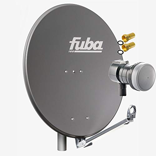 Fuba DAL 801 A + Single LNB Sat Satelliten Anlage Schüssel DEK 117 1 Teilnehmer Alu Spiegel Anthrazit für 1 Teilnehmer HDTV 4K 3D kompatibel Aluminium von Fuba Vertriebs-GmbH