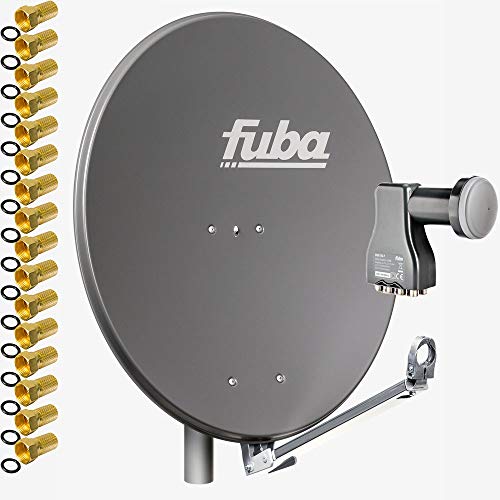 Fuba DAL 808 A + Octo LNB Sat Satelliten Anlage Schüssel DEK 817 8 Teilnehmer Alu Spiegel Anthrazit für 8 Teilnehmer HDTV 4K 3D kompatibel Aluminium von Fuba Vertriebs-GmbH
