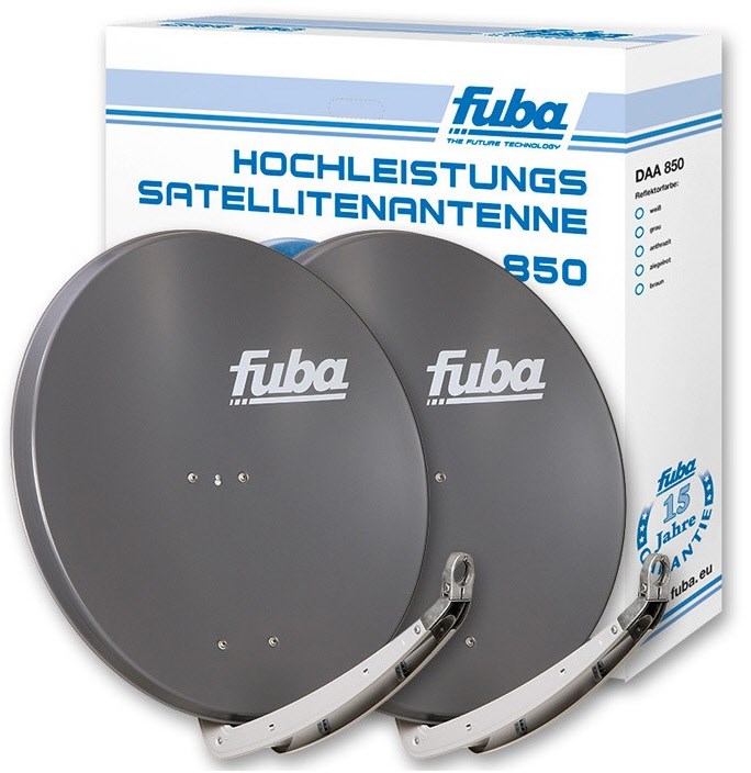 DAA 850 A/A Doppelpack (85x85cm) Satelliten-Reflektoren grau von Fuba