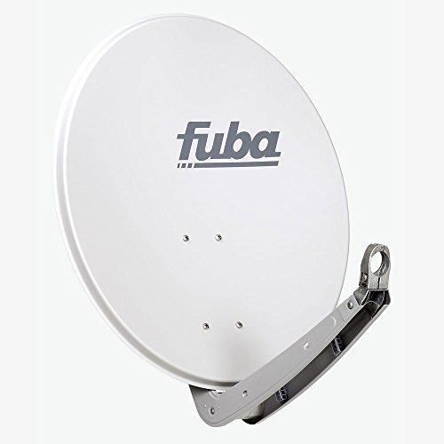 Fuba DAA 650 G Aluminium Satellitenschüssel 60/65cm hellgrau - Sat-Antenne/Sat-Spiegel mit stabilem Doppeltragarm, LNB-Halterung aus Alu Druckguss, rostfrei und langlebig, hohe Schlechtwetterreserve von Fuba