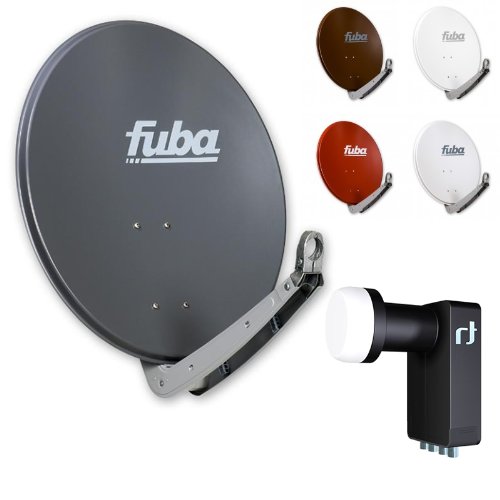 Fuba DAA 650 HD Sat Anlage - 4 Teilnehmer (m. Inverto Quad LNB) - Fuba 65cm Alu Satellitenschüssel in Wunschfarbe + Inverto Ultra Quad LNB 4 Teilnehmer von Fuba