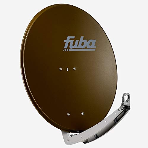 Fuba DAA 780 B Aluminium Satellitenschüssel 80cm braun - (Testergebnis: ausgezeichnet)* - Sat-Antenne/Sat-Spiegel mit Doppeltragarm, Alu Druckguss LNB-Halterung, rostfrei, Schlechtwetterreserve von Fuba