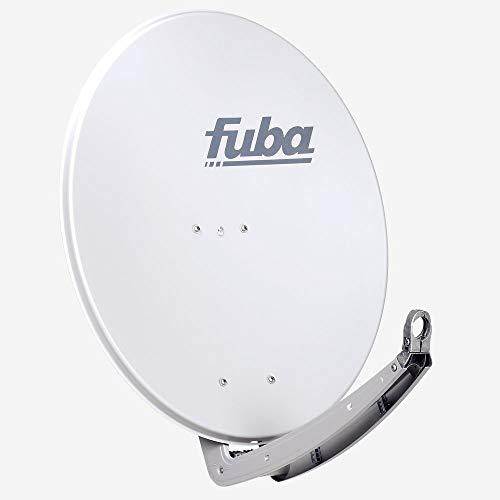 Fuba DAA 780 G Aluminium Satellitenschüssel 80cm hellgrau - (Testergebnis: ausgezeichnet)* - Sat-Antenne/Sat-Spiegel mit Doppeltragarm, Alu Druckguss LNB-Halterung, rostfrei, Schlechtwetterreserve von Fuba