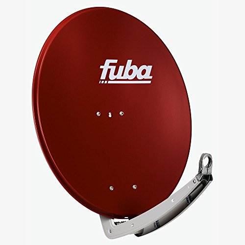 Fuba DAA 780 R Aluminium Satellitenschüssel 80cm rot - (Testergebnis: ausgezeichnet)* - Sat-Antenne/Sat-Spiegel mit Doppeltragarm, Alu Druckguss LNB-Halterung, rostfrei, Schlechtwetterreserve von Fuba