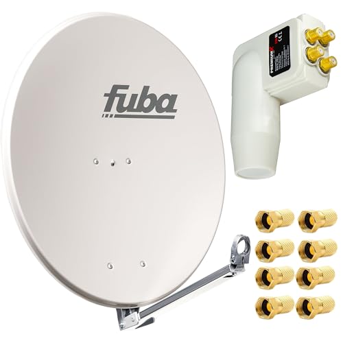 Fuba DAL 800 G Satellitenantenne 80cm Alu Grau Sat Schüssel PremiumX LNB Quad Direktanschluss von 4 Teilnehmer 8X F-Stecker Fuba DAL 800 G Satellitenantenne 80cm Alu Grau Sat Schüssel PremiumX LNB Quad Direktanschluss von 4 Teilnehmer 8X F-Stecker von Fuba