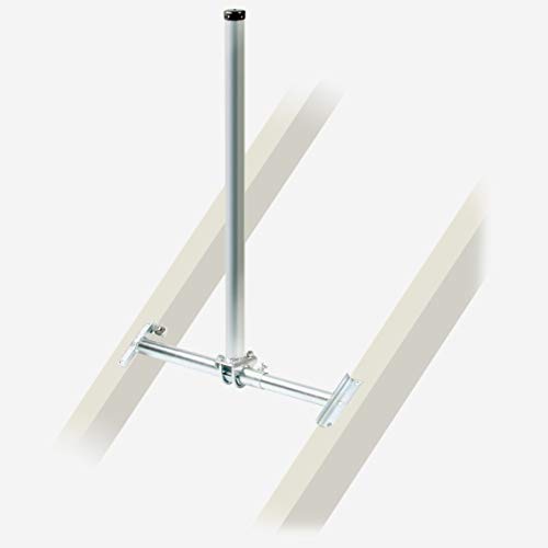 Fuba DSP 060 Dachsparrenhalter - (TÜV-geprüft für Satellitenschüsseln bis 1,0m Durchmesser)* - Halterung Sat Antenne Dachmontage - Breite: 39cm bis 52cm, Höhe: 90cm, Ø 48mm, Kabeldurchführung von Fuba